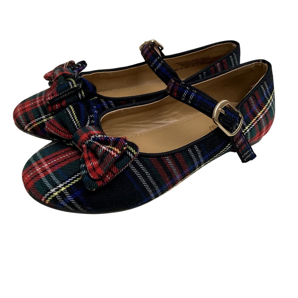 J. Crew Stewart Tartan Plaid Mary Jane Flats Holiday 12 Girls
